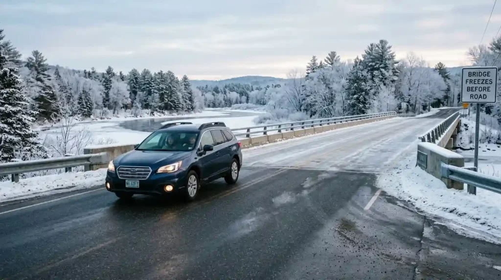 What Does Bridge Ices Before Road Mean
