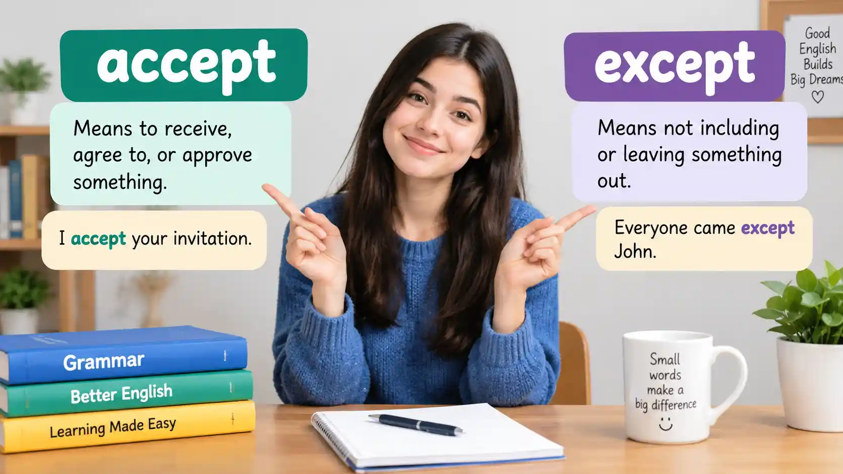 Accept and Except Meaning