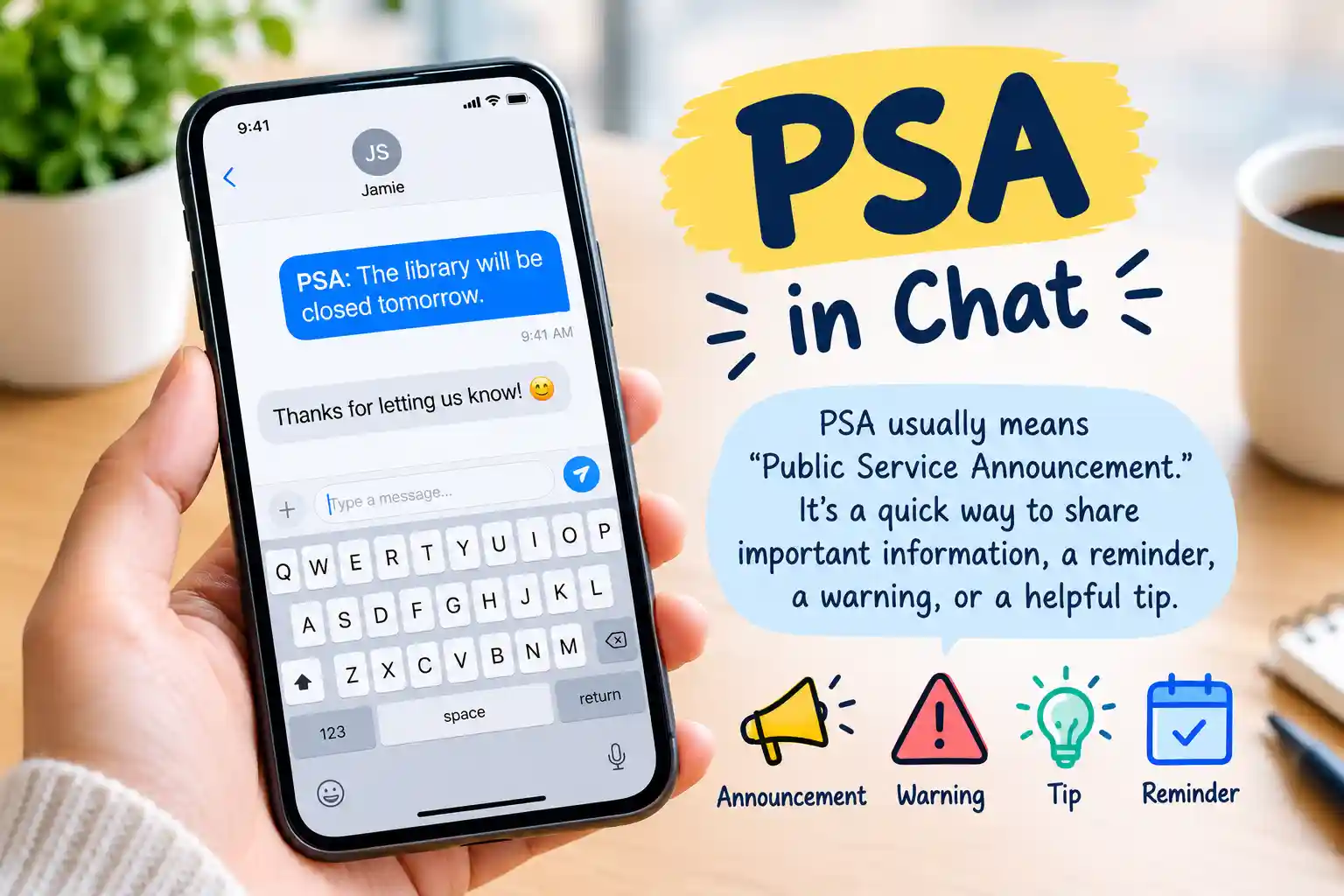PSA Meaning in Chat