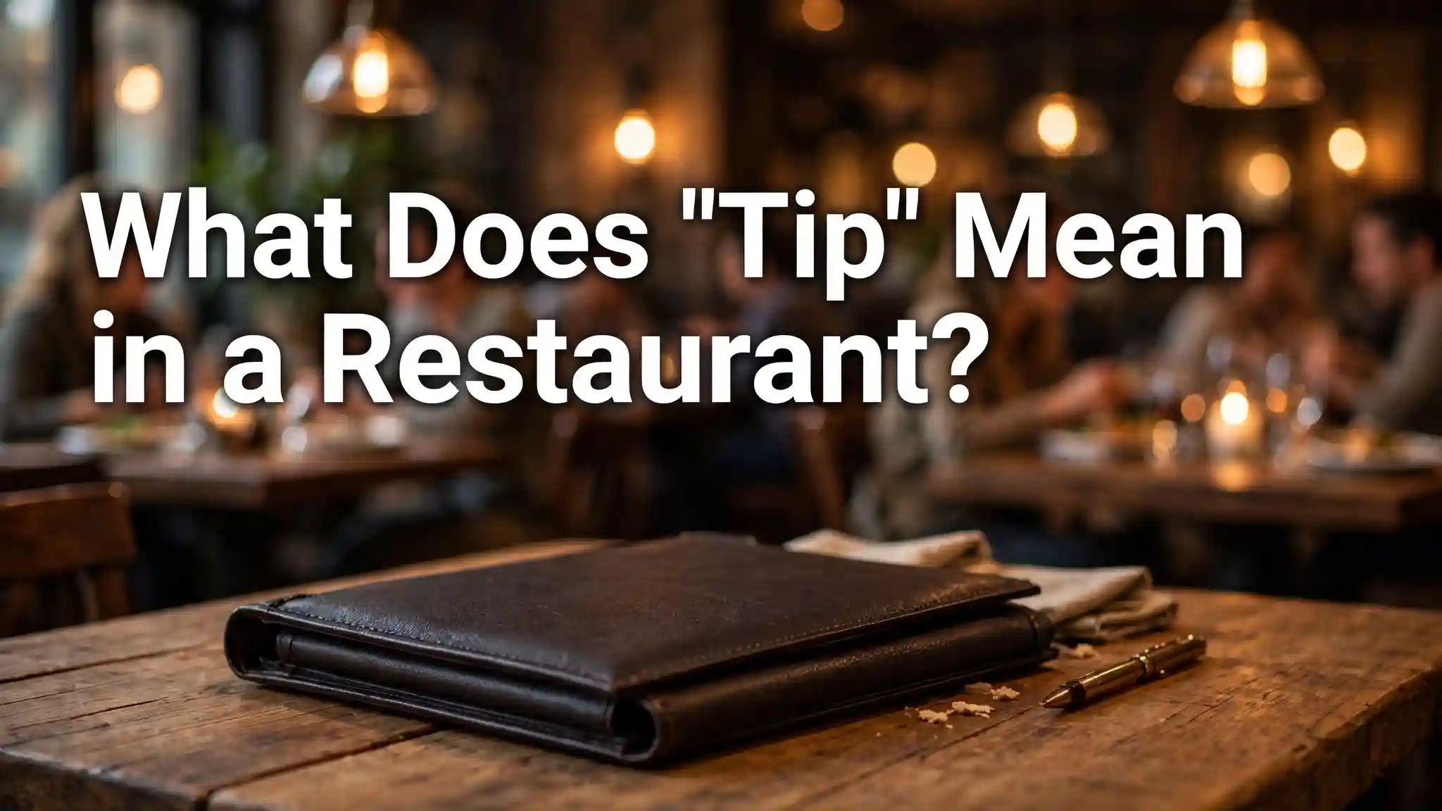 What Does Tip Mean in a Restaurant 